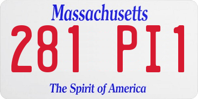 MA license plate 281PI1