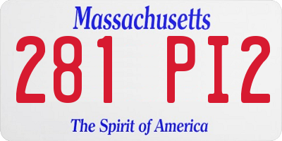 MA license plate 281PI2