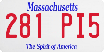 MA license plate 281PI5
