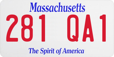 MA license plate 281QA1