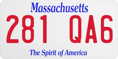 MA license plate 281QA6
