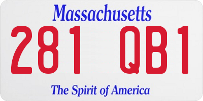 MA license plate 281QB1