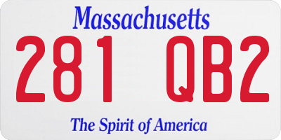 MA license plate 281QB2