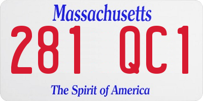 MA license plate 281QC1