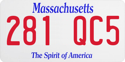 MA license plate 281QC5