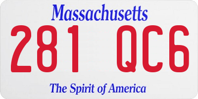 MA license plate 281QC6