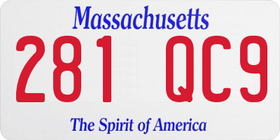 MA license plate 281QC9