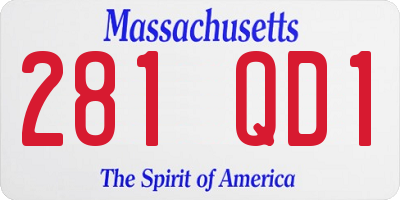 MA license plate 281QD1