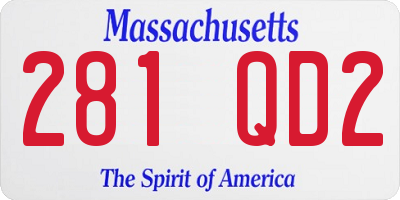 MA license plate 281QD2