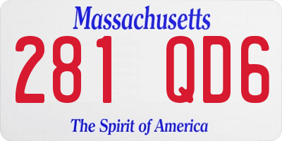MA license plate 281QD6