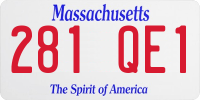 MA license plate 281QE1