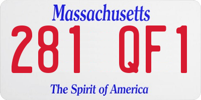 MA license plate 281QF1