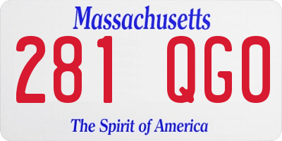 MA license plate 281QG0