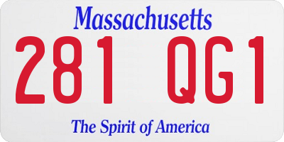 MA license plate 281QG1