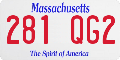 MA license plate 281QG2