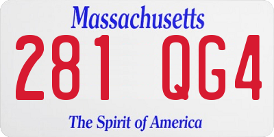 MA license plate 281QG4