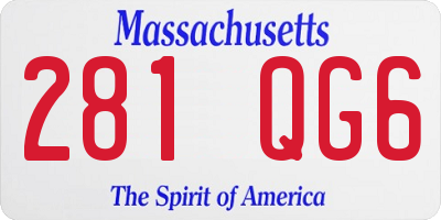 MA license plate 281QG6