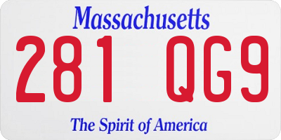 MA license plate 281QG9