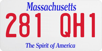 MA license plate 281QH1