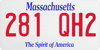 MA license plate 281QH2