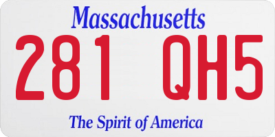 MA license plate 281QH5