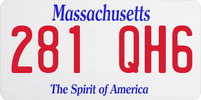MA license plate 281QH6