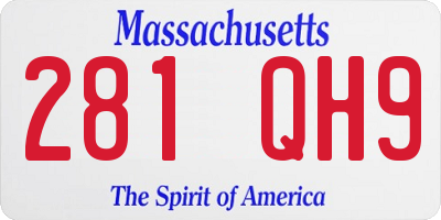 MA license plate 281QH9
