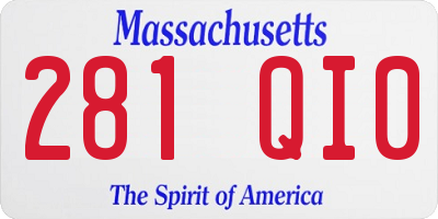 MA license plate 281QI0