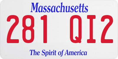 MA license plate 281QI2