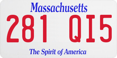 MA license plate 281QI5