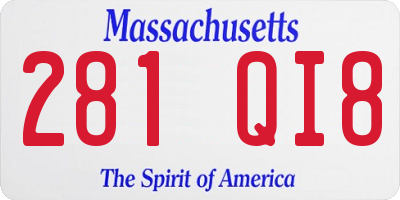 MA license plate 281QI8