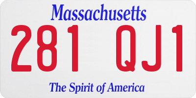 MA license plate 281QJ1
