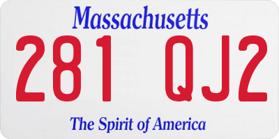 MA license plate 281QJ2