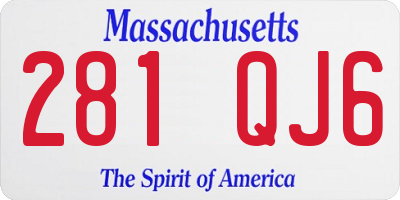MA license plate 281QJ6