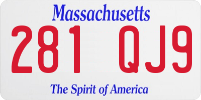 MA license plate 281QJ9