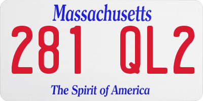 MA license plate 281QL2