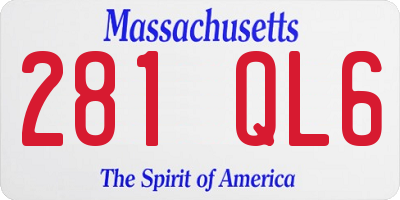 MA license plate 281QL6