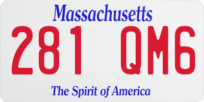 MA license plate 281QM6