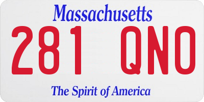 MA license plate 281QN0