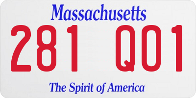 MA license plate 281QO1