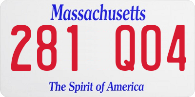 MA license plate 281QO4