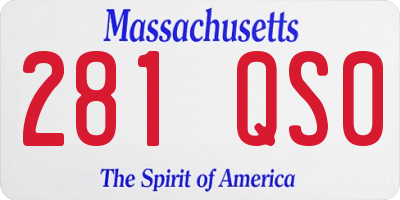 MA license plate 281QS0