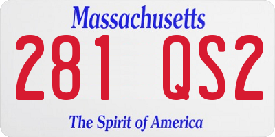 MA license plate 281QS2