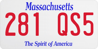 MA license plate 281QS5