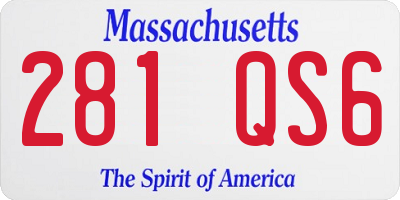 MA license plate 281QS6