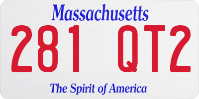 MA license plate 281QT2