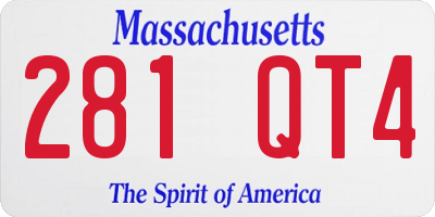 MA license plate 281QT4