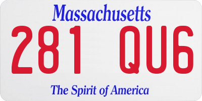 MA license plate 281QU6