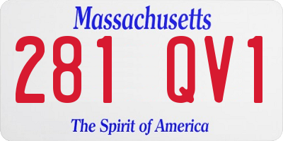 MA license plate 281QV1