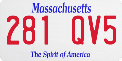 MA license plate 281QV5